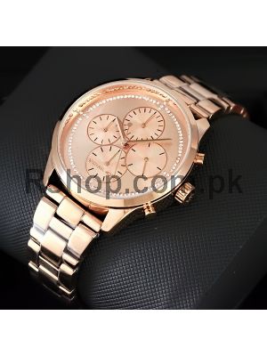 Michael Kors Slater Round Analog Rose Gold Dial Ladies Wrist Watches in Lahore