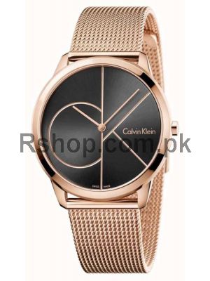 Calvin Klein Mens Minimal Rose Gold Toned Mesh  Bracelet Watches Online Pakistan‎,