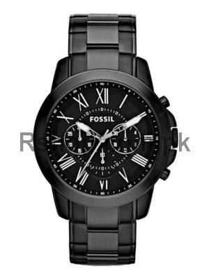 Fossil Grant Chronograph Black Stainless Steel Watch FS4832   (Same as Original)