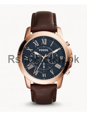 Fossil Grant Chronograph Brown Leather Watch FS5068  (Same as Original)