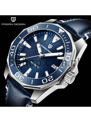 Pagani Design PD-1668 Blue Leather Watch