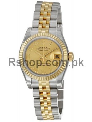 Rolex Datejust Ladies Gold Dial Two Tone Watch price