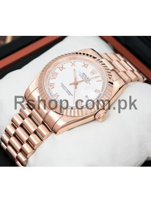 Rolex date just White Dial Rose Gold Watch Buy Online Watches
