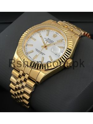 Rolex Datejust  White Dial replica watches in karachi, 