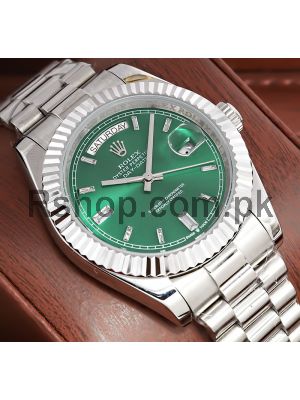 Rolex Day-Date Green Dial Watch 