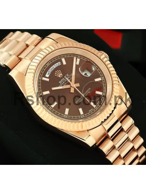 Rolex Day Date Rose Gold Watch