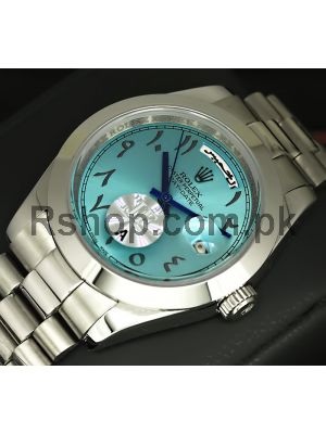 Rolex Day Date Ice Blue Arabic Dial Watch Price in Pakistan