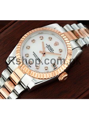 Rolex Lady-Datejust MOP Diamond Dial Watch
