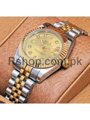 Rolex Lady Datejust Gold Dial Two Tone Men Watch
