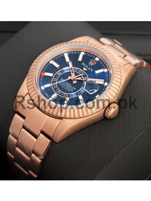 Rolex Sky Dweller Blue Dial Titanium Replica Watches in Lahore