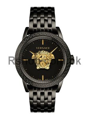 Versace Men's Swiss Palazzo Empire Black Ion-Plated Stainless Steel  Watch