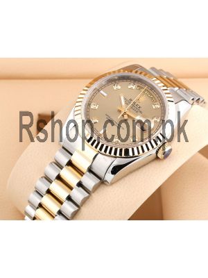 Rolex Oyster Perpetual Day Date Two Tone Watch