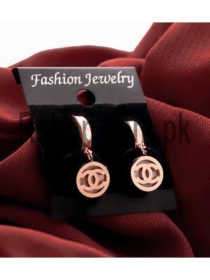 Chanel rose gold earrings ,