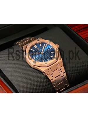 Audemars Piguet Royal Oak Rose Gold Blue DIal Ladies Watch Price in Pakistan
