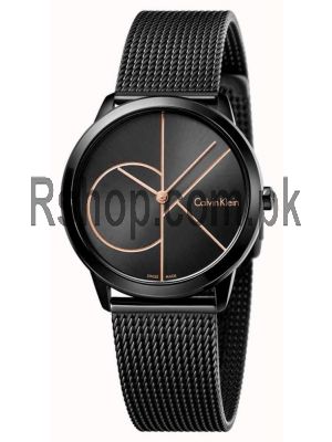 Calvin Klein Womans Minimal Black Mesh  watches price