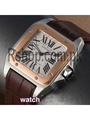 Cartier Santos Gold Steel Special Edition Watch Price in Pakistan
