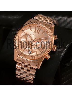 Find MICHAEL KORS Lexington Chronograph Rose Gold PVD Ladies Watches Prices in Pakistan