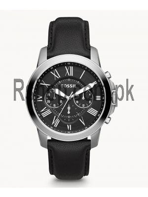 Fossil Grant Chronograph Black Leather Watch FS4812  (Same as Original) Price in Pakistan