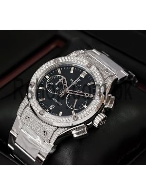 Hublot Classic Fusion Chronograph Black Dial  Diamond Watch Price in Pakistan