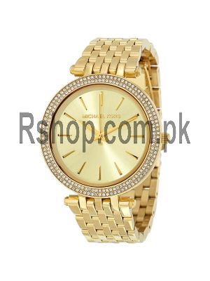 Michael Kors Darci Glitz Gold Dial Pave Bezel Ladies Watch MK3191