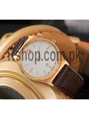 Movado Ultra Slim White Dial Brown Leather Strap Men's Watch Price in Pakistan