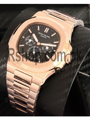 Patek Philippe Nautilus Rose Gold with Black Dial Watch Price in Pakistan
