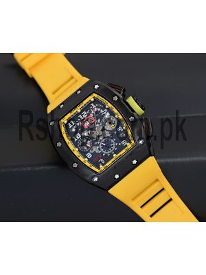 Richard Mille RM 011 Yellow TPT Quartz Automatic Flyback Chronograph Watch Price in Pakistan