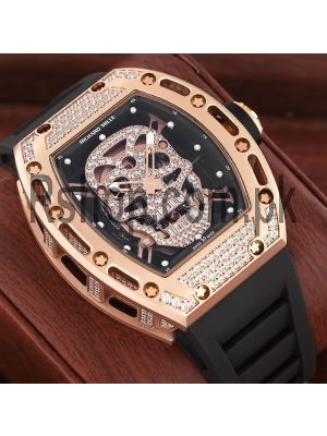 Richard Mille RM 052 skull Rose Gold Diamond Watch Price in Pakistan
