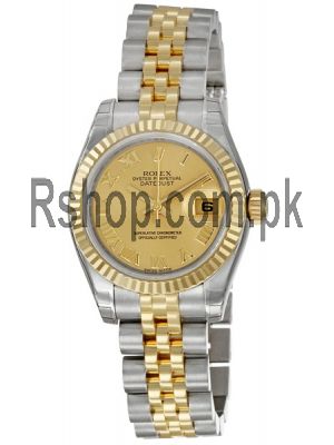 Rolex Datejust Ladies Gold Dial Two Tone Watch price