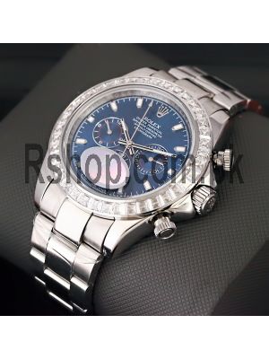 Rolex Cosmograph Daytona Blue Dial Diamond Bezel Watch Price in Pakistan
