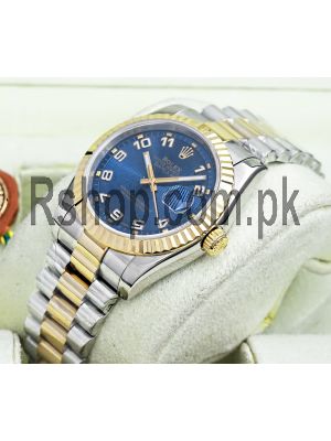 ROLEX Datejust  Blue Concentric Dial Two Tone Watch Price in Pakistan