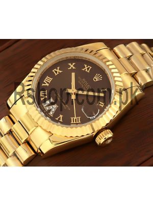 Rolex DateJust Brown Dial Ladies Watch Price in Pakistan