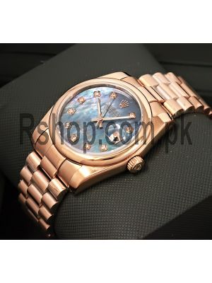 Find Rolex Datejust Mother Of Pearl Dial Rose Gold Watches Prices in Pakistan,