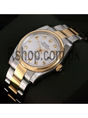 Rolex Datejust Silver Diamond Dial Two Tone Oyster Bracelet Buy Online Watches