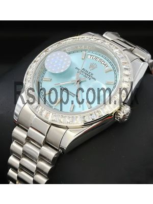 Rolex Day-Date Ice Blue Dial Watch