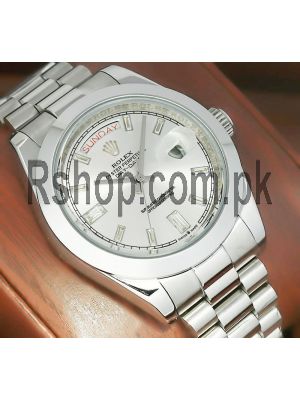Rolex Day-Date Silver Watch 2021 Price in Pakistan