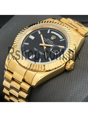 Rolex Day-Date Yellow Gold Black Dial Watch Price in Pakistan