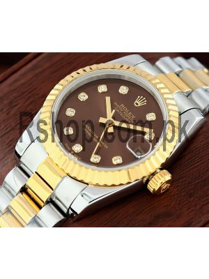 Rolex Lady DateJust Chocolate Dial Watch Price in Pakistan