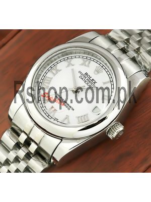 Rolex Lady Datejust White Roman Dial Watch Price in Pakistan