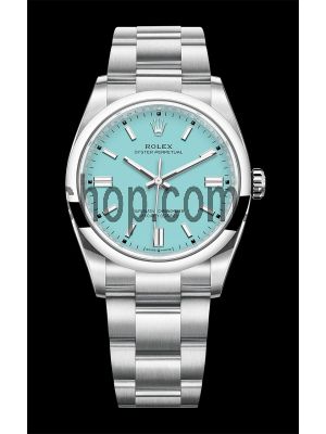 Rolex Oyster Perpetual in Oystersteel Turquoise Blue Dial Watch  Price in Pakistan