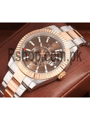 Rolex Sky-Dweller Brown Dial Two Tone Watch Price in Pakistan
