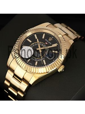 Rolex Sky Dweller Gold With Black Dial Watch Price in Pakistan