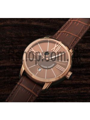 Ulysse Nardin Classico Luna Leather Strap Watch Price in Pakistan
