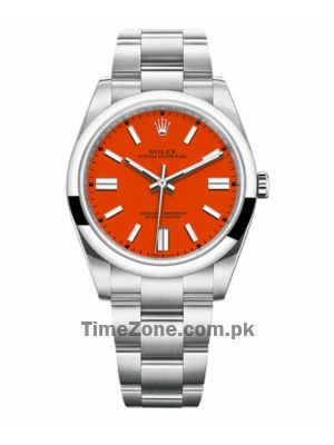 Rolex Oyster Perpetual Coral Red Dial Watch pakistan